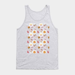 50's Diner Food Pattern Tank Top